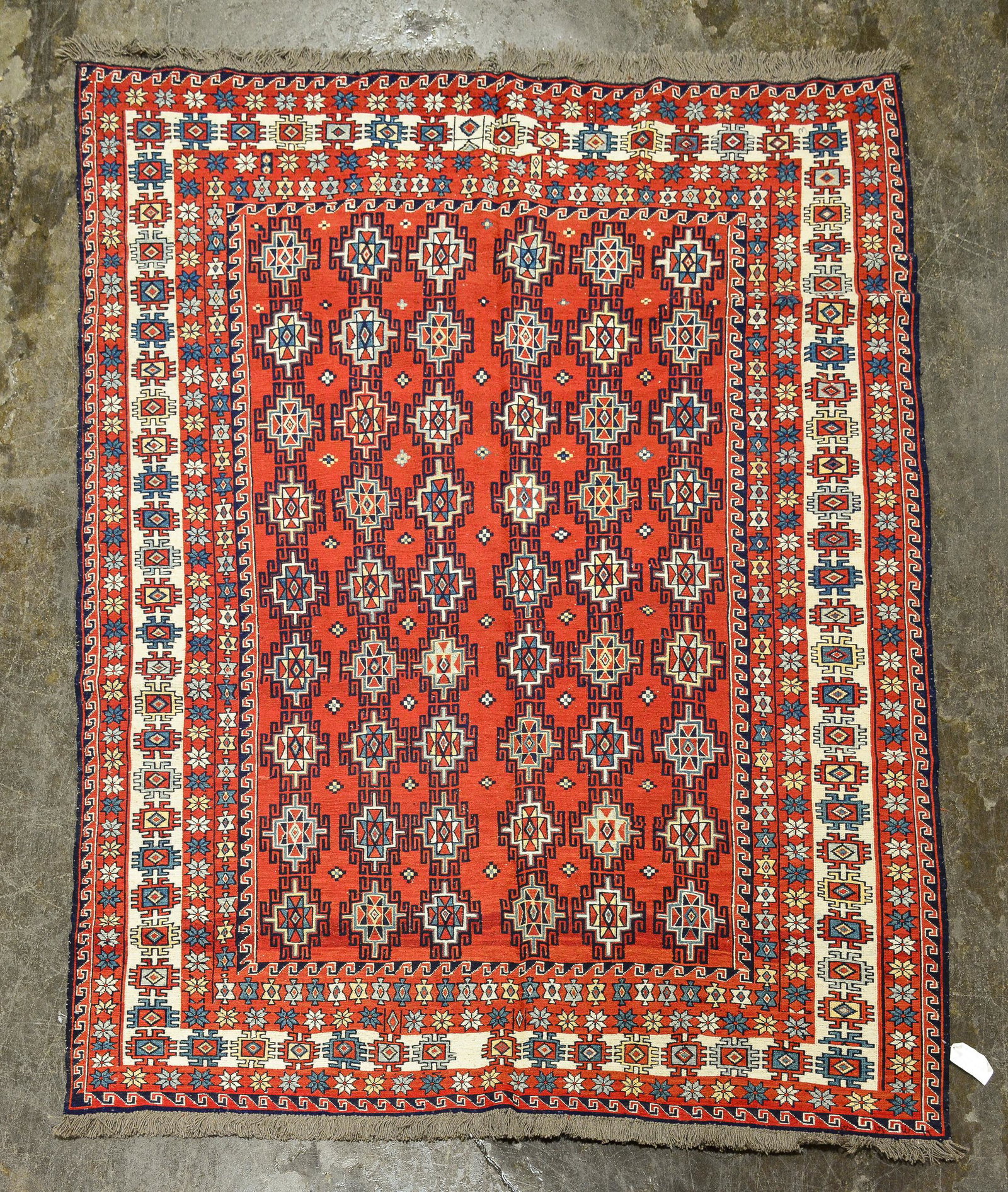 Hand Knotted Pakistan Soumak Rug - 8' x 6'3: Hand Knotted Pakistan Soumak Rug - 8' x 6'3