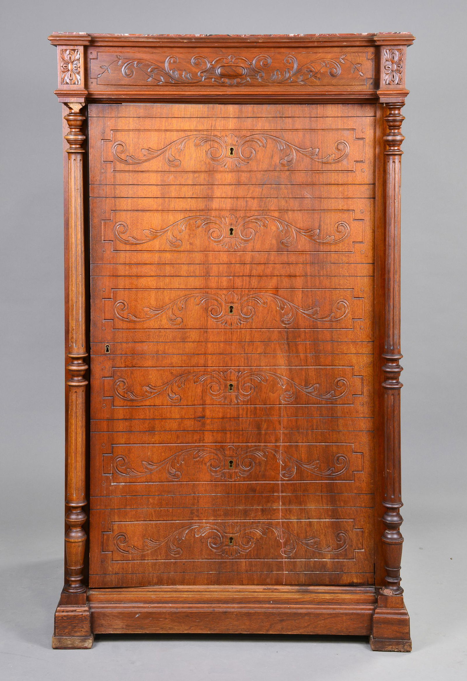 French Marble Top Cabinet / Cupboard (1 of 6)