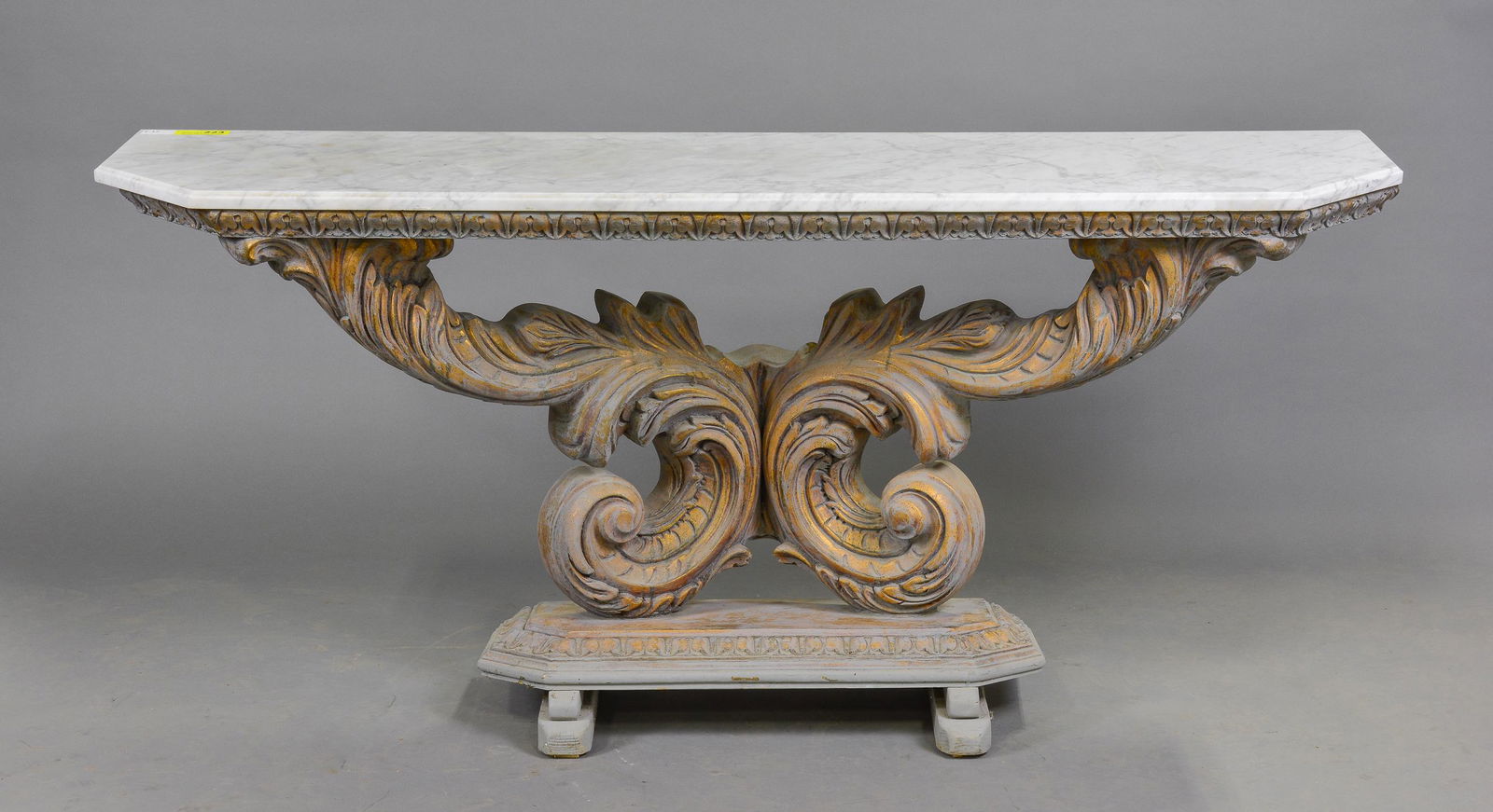 French Style White Marble Top Console (1 of 4)