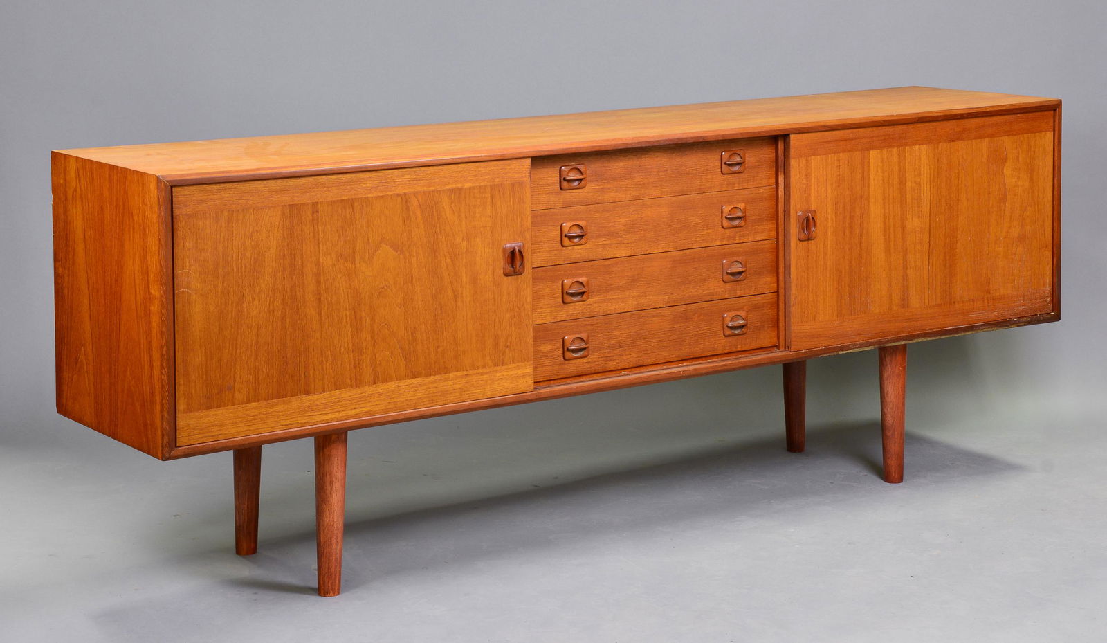 Danish Modern Teak Sideboard with Sliding Doors (1 of 8)