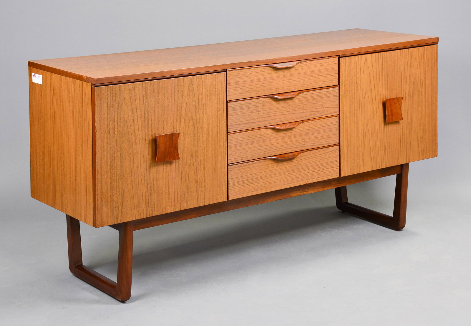 Mid Century Modern Sleigh Base Sideboard (1 of 7)