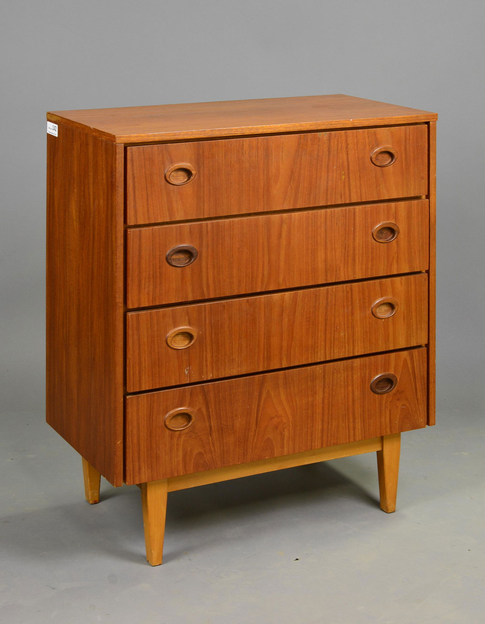 Mid Century Modern Teak 4 Drawer Chest (1 of 3)