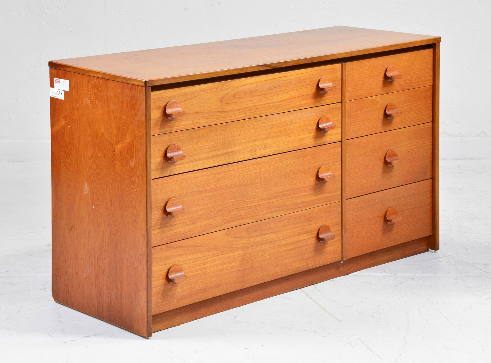 Mid Century Modern Teak 8 Drawer Chest - Stag (1 of 5)