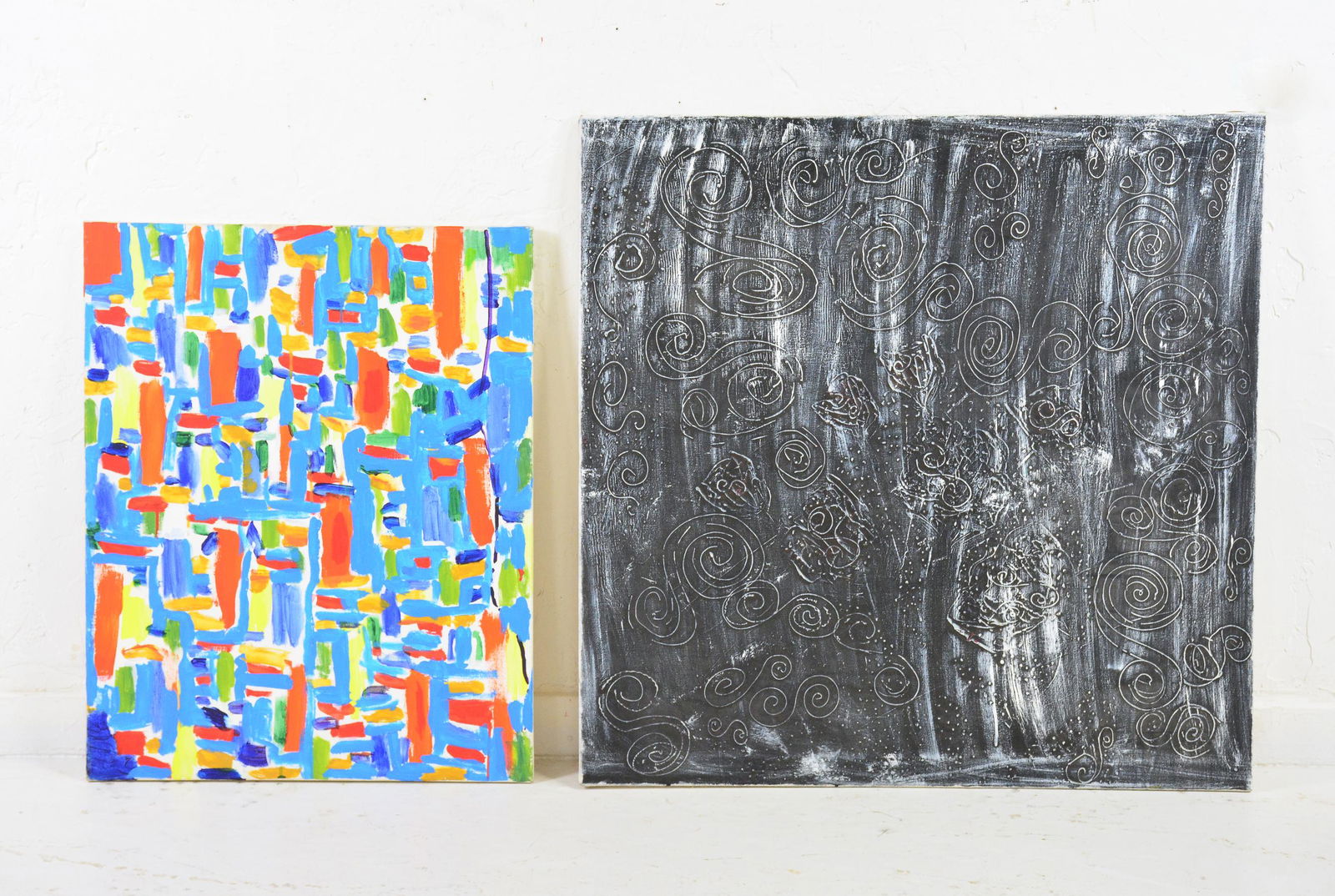 2pcs Unframed Abstract Art from England (1 of 3)