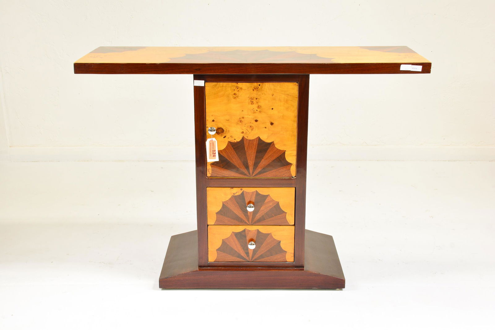 Art Deco Style Cabinet Base Console With 2 Drawers (1 of 5)