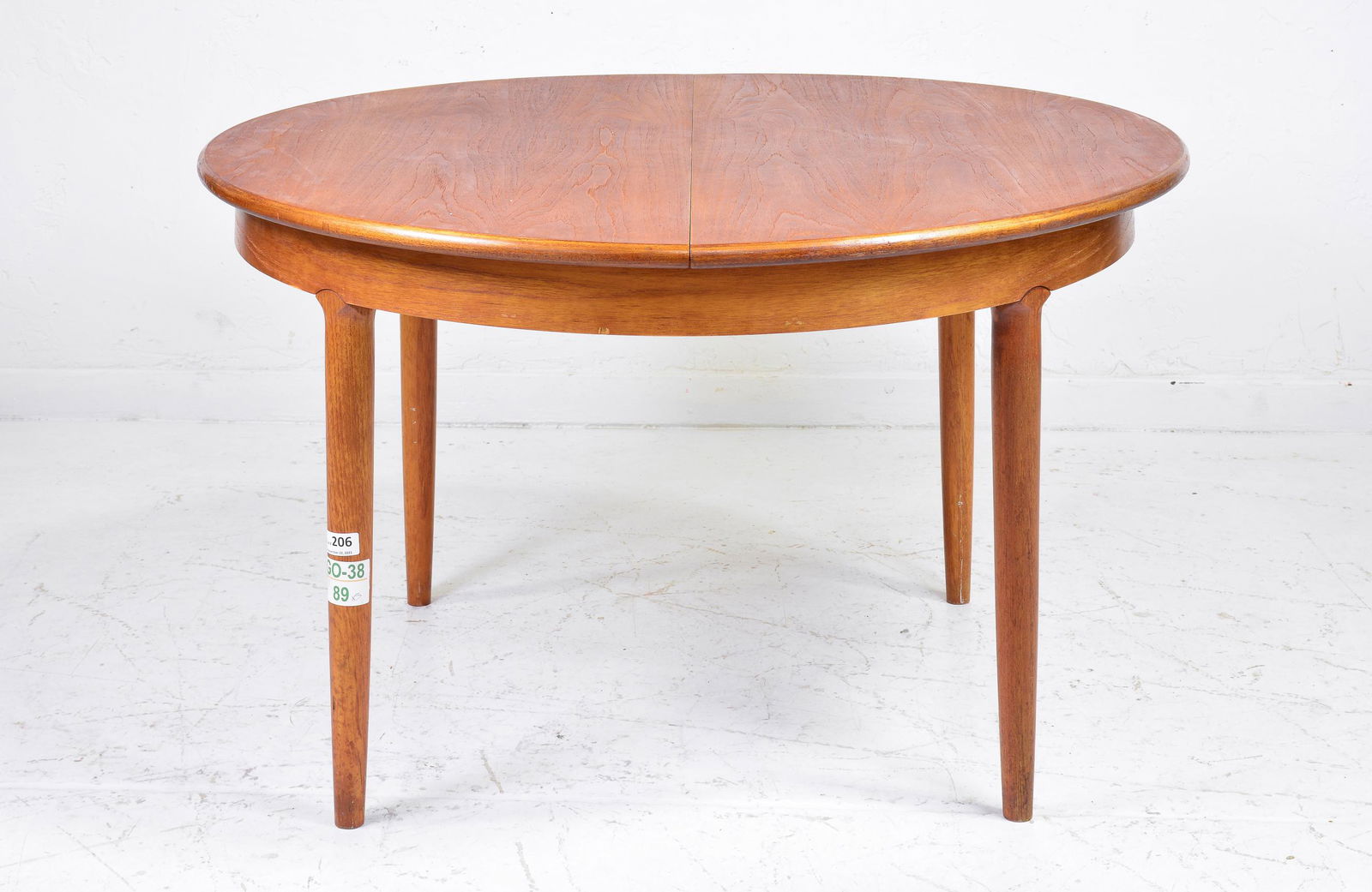 Round Mid Century Dining Teak Table (1 of 4)