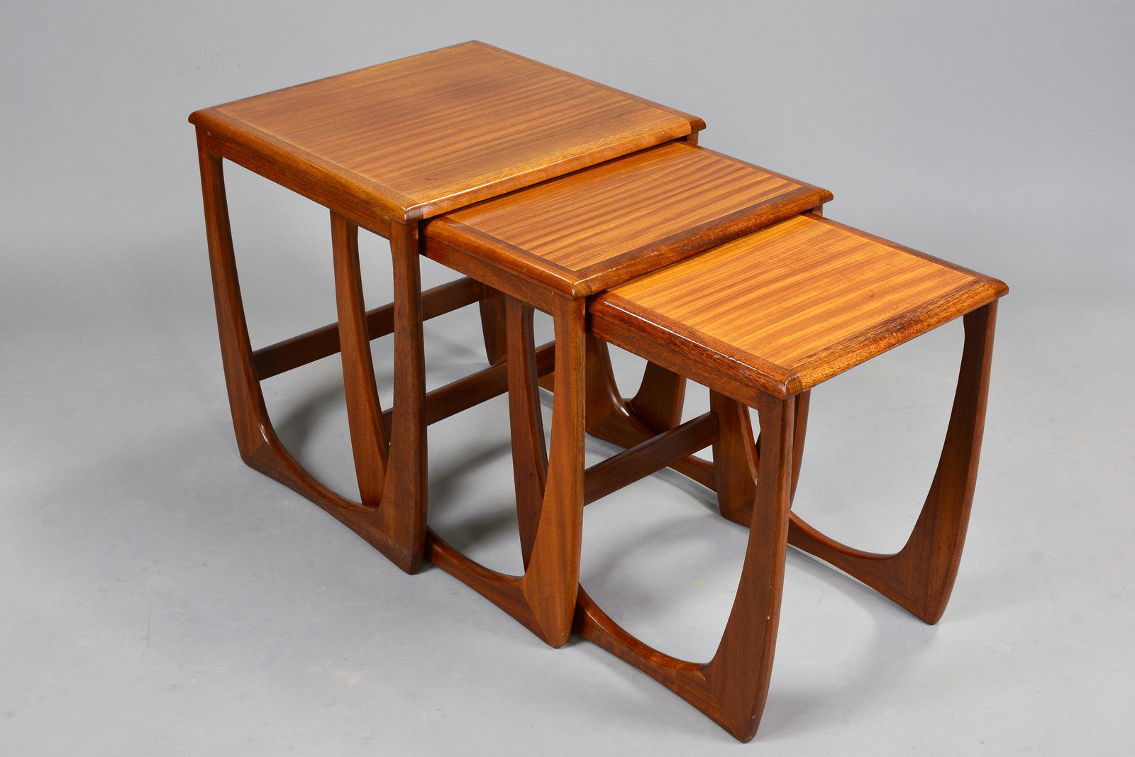 Mid Century Modern Astro Nest By G-plan: This Danish Modern Style Teak nest is British and made by Mid Century Modern Furniture Maker G Plan ( Gplan ) - 21 tall x 20 wide x 20 deep