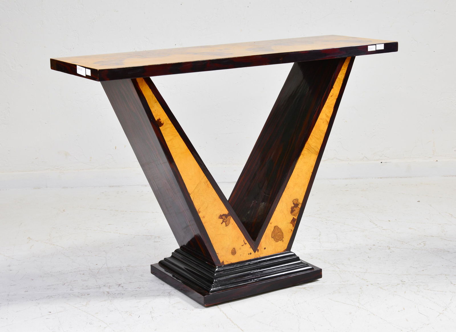Art Deco Style V Shaped Base Console / Hall Table (1 of 3)