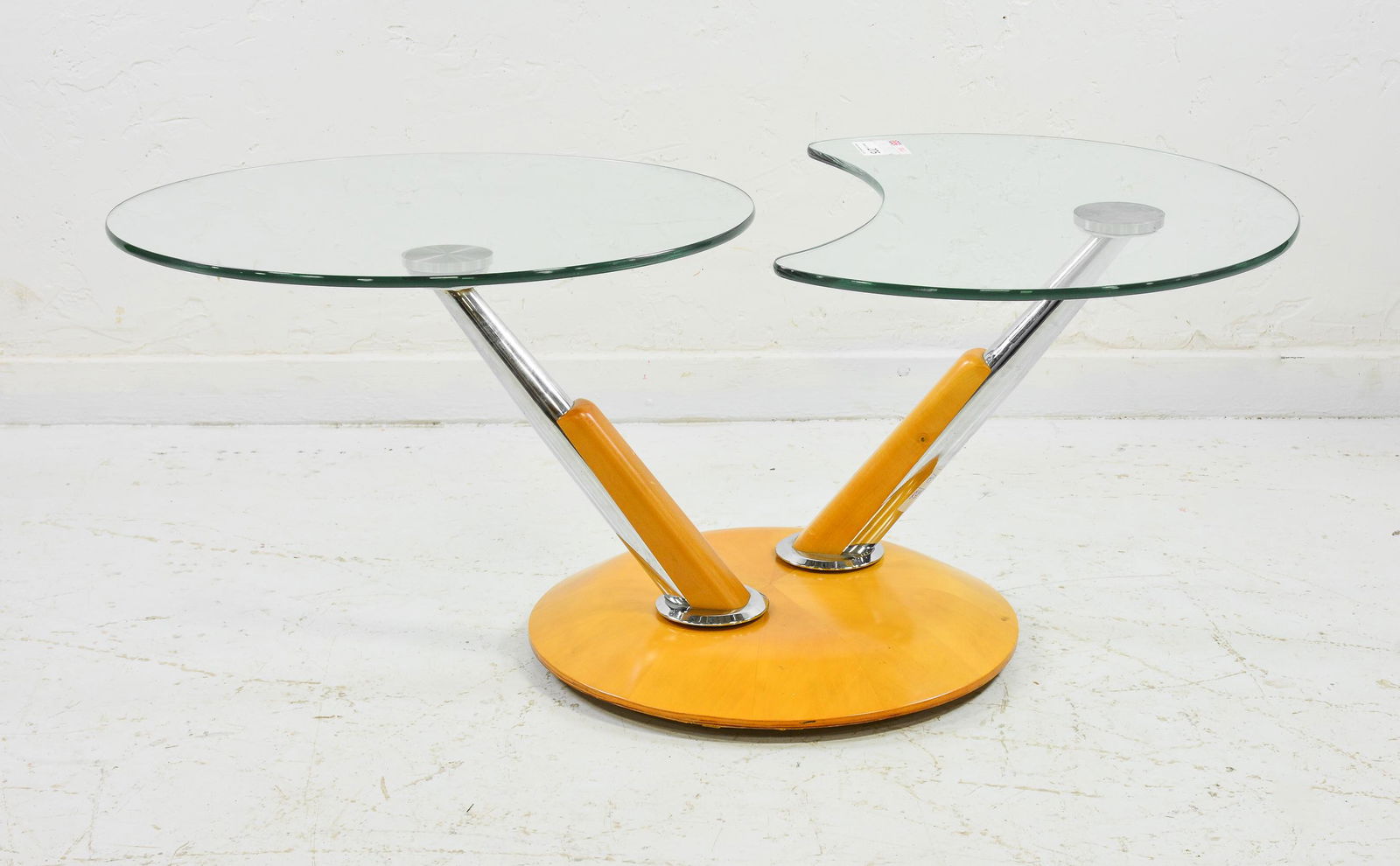 Art Deco Style Double Glass Top Table (1 of 4)