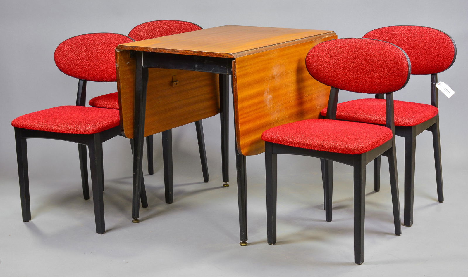 Mid century modern drop leaf table & 4 chairs (1 of 6)