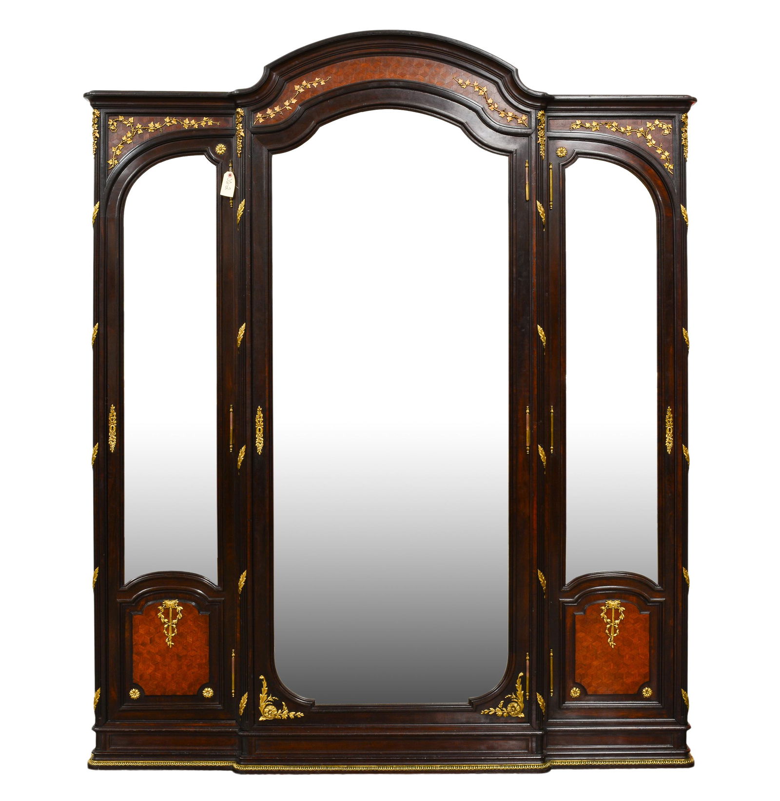 French Mahogany 3 Door Armoire With Gilt Bronze Accents (1 of 5)