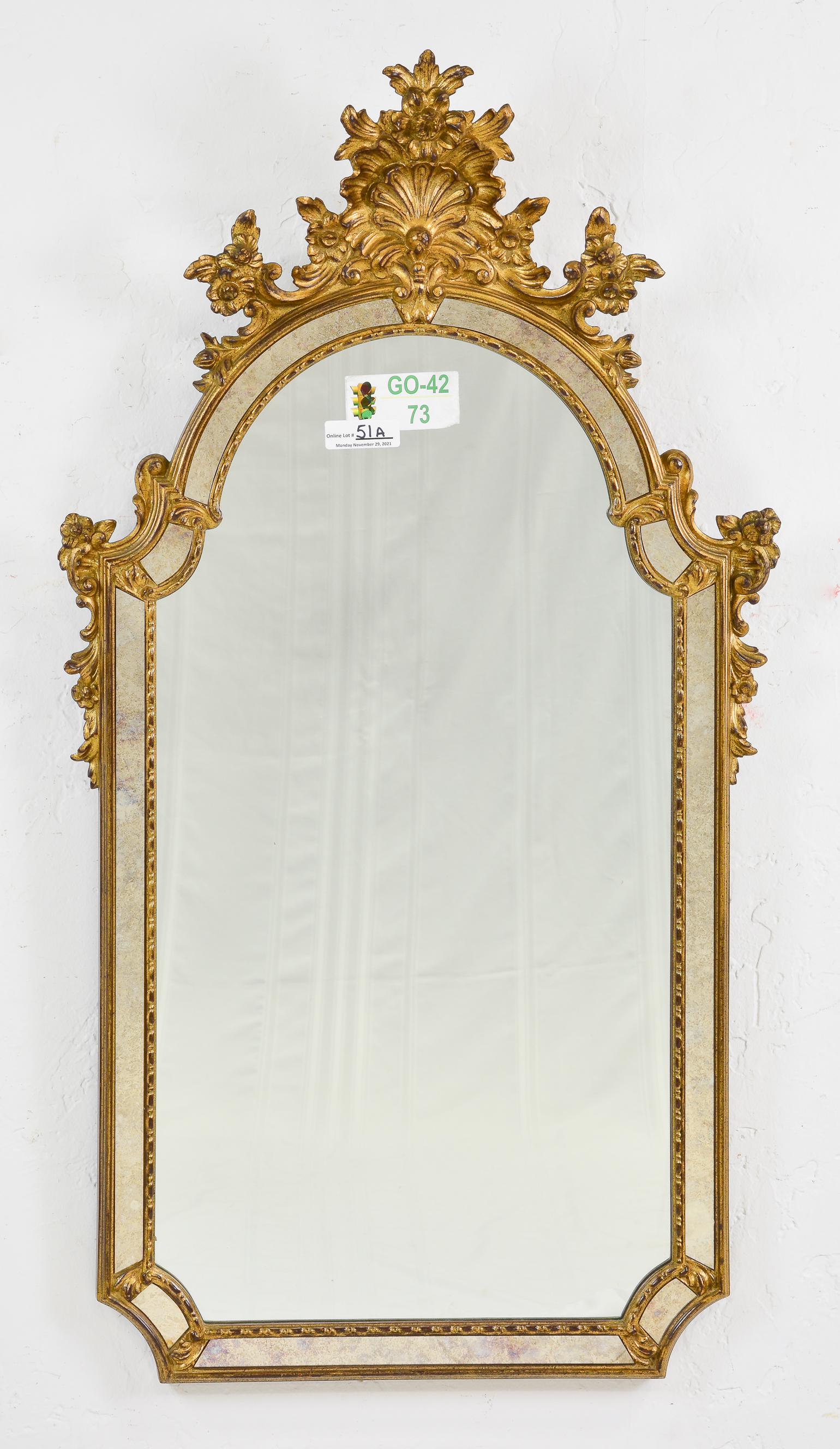 French Style Gold Gilt Framed Mirror (1 of 2)