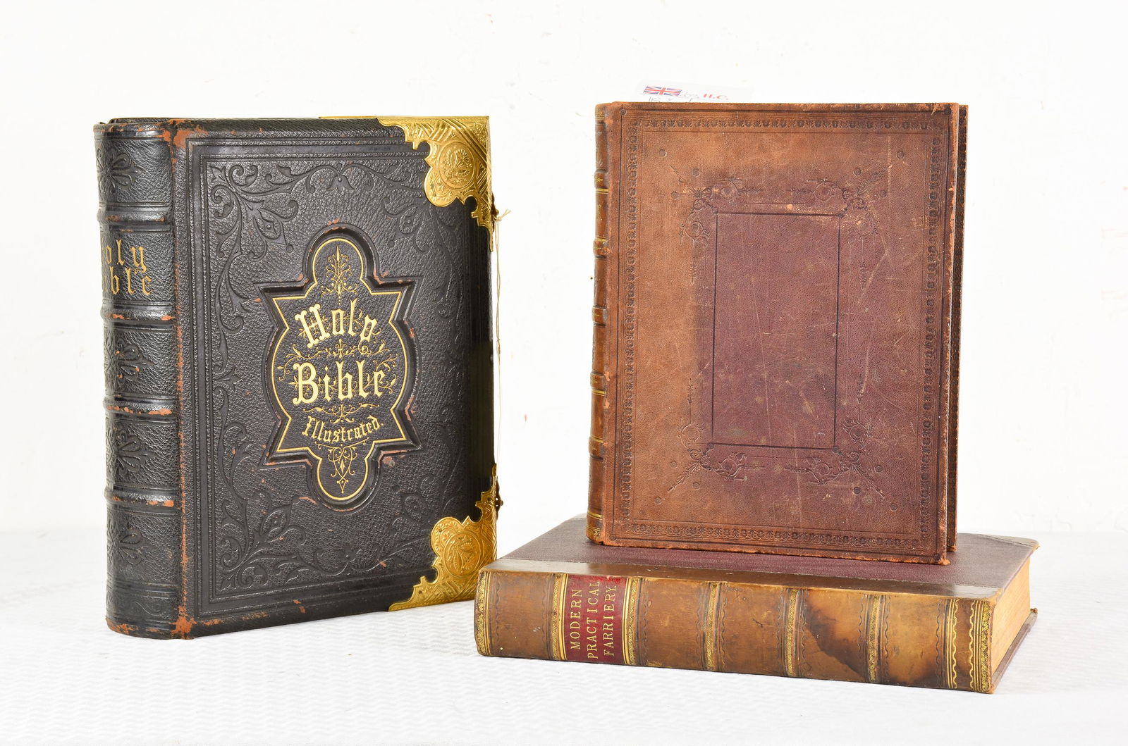 2 English Bibles & 1 Modern Practical Farriery (1 of 7)
