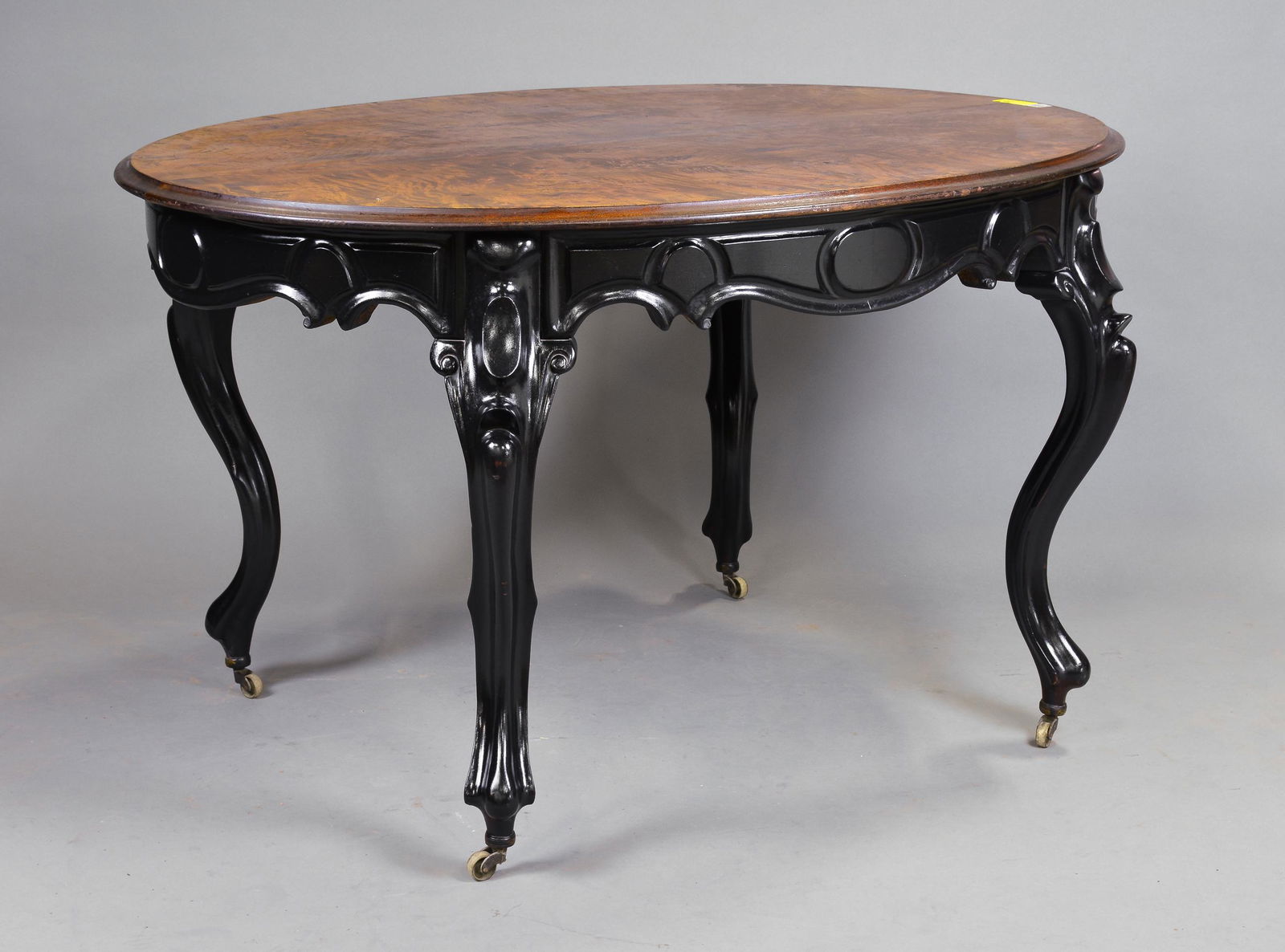Victorian Oval Table with Ebonized Base (1 of 2)