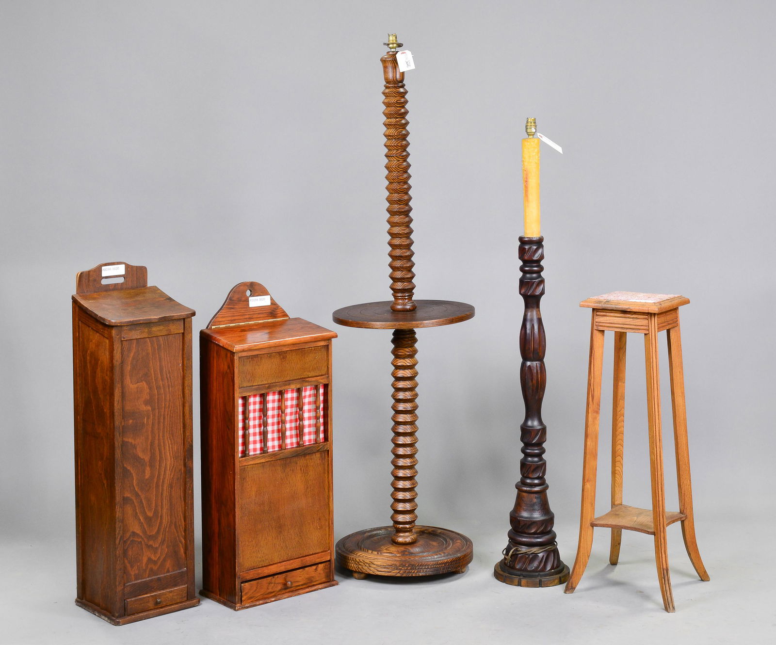 2 French Floor Lamps, 2 Baguette Boxes & Stand (1 of 6)