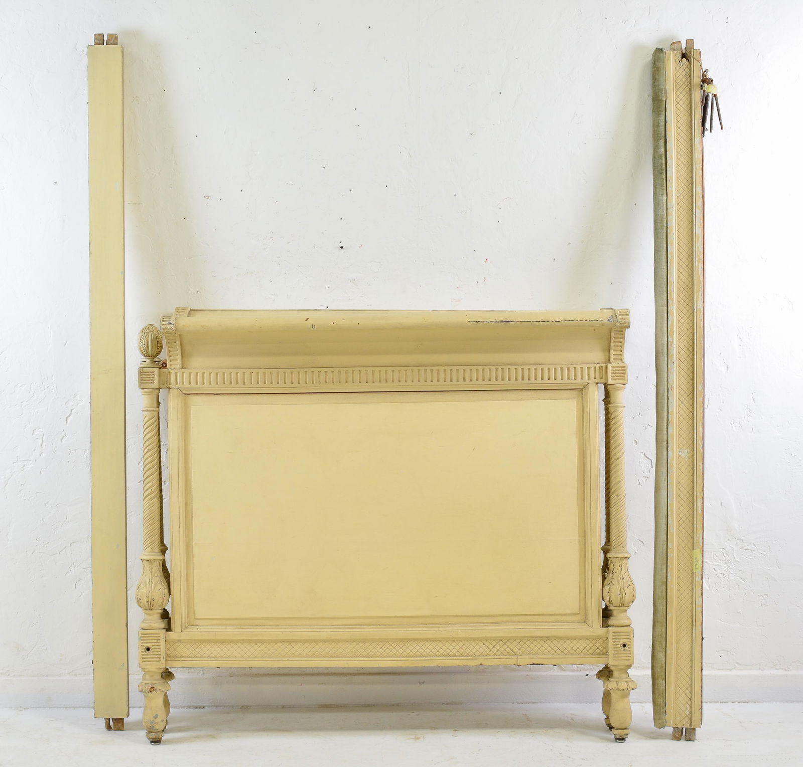 Louis XVI Style Painted Bed with Rails (1 of 5)