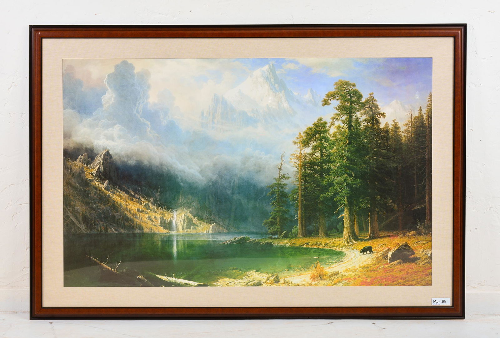 Large Framed Mountain Scene Print (1 of 2)