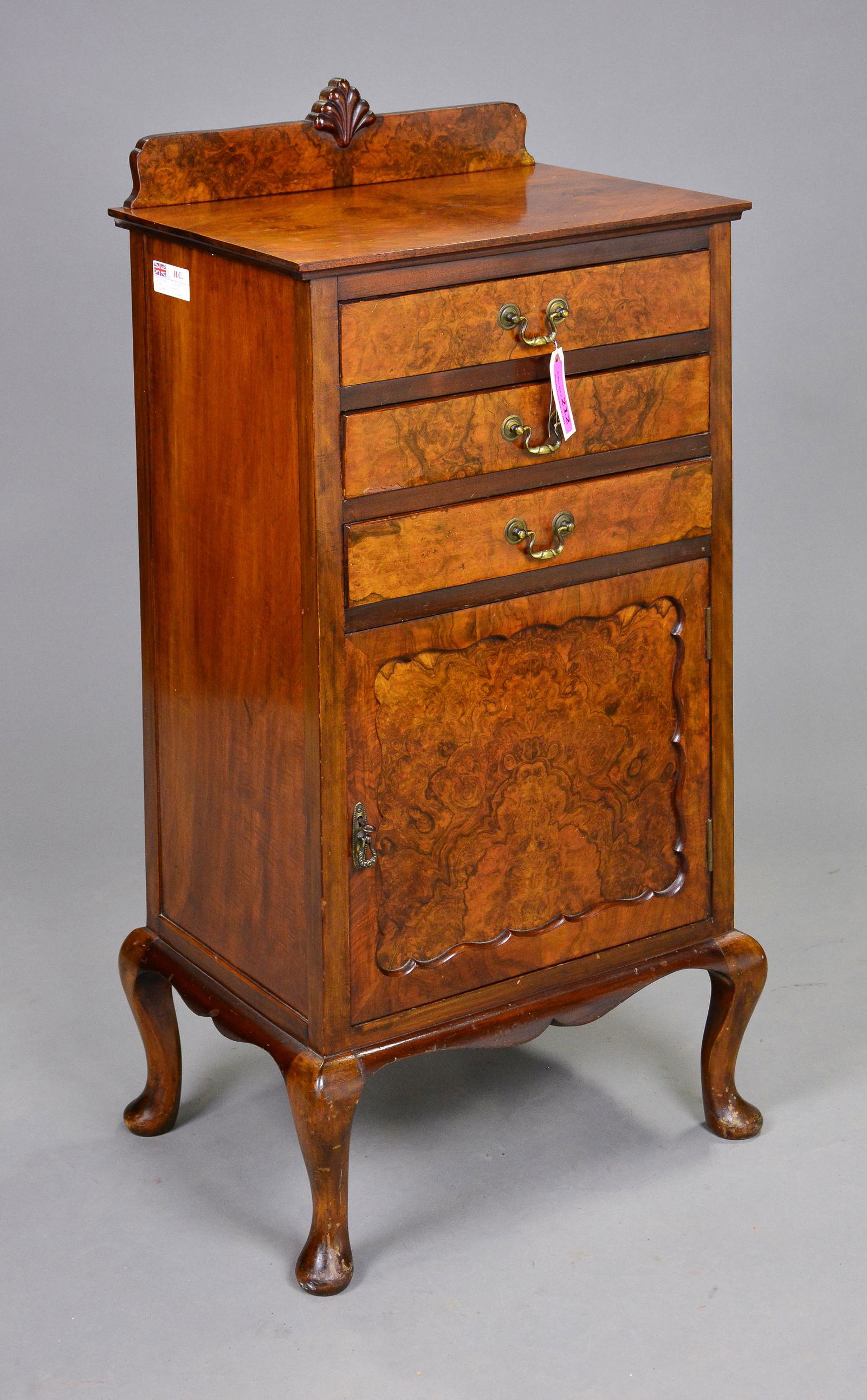 British Walnut Sheet Music / Occasional Cabinet (1 of 3)