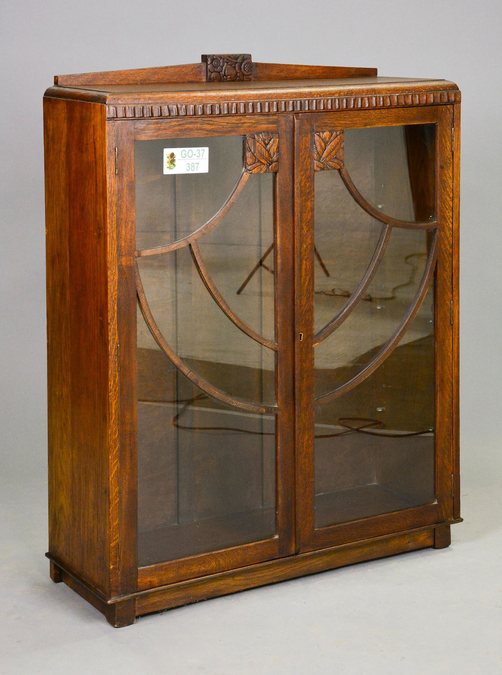 British Oak Double Door Bookcase / Cabinet (1 of 2)
