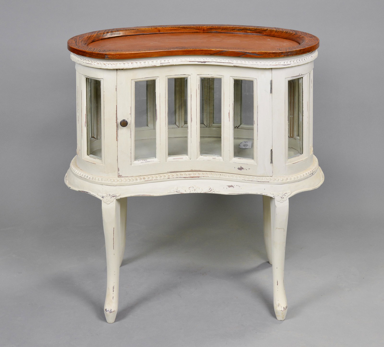 New Item, Kidney Shape Painted Chocolate Cabinet (1 of 2)