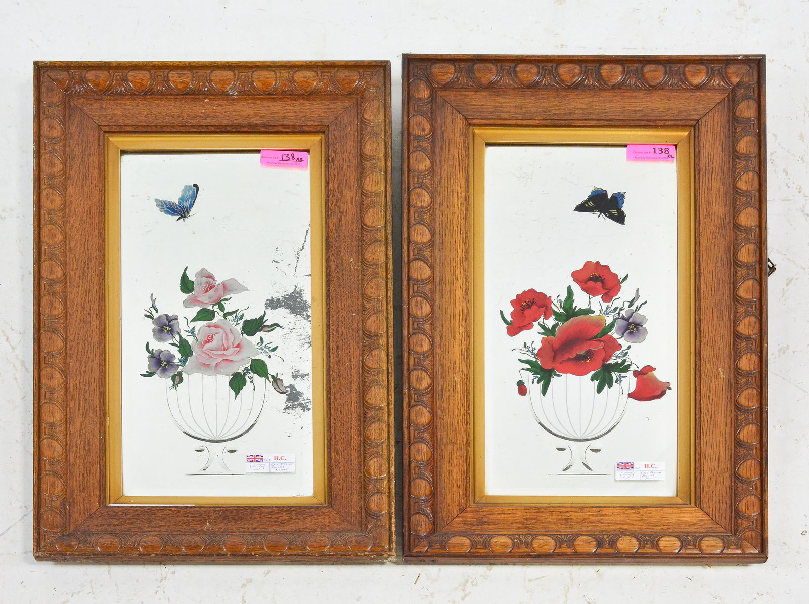 2 Oak Framed Painted Beveled Gypsy Mirrors (1 of 4)