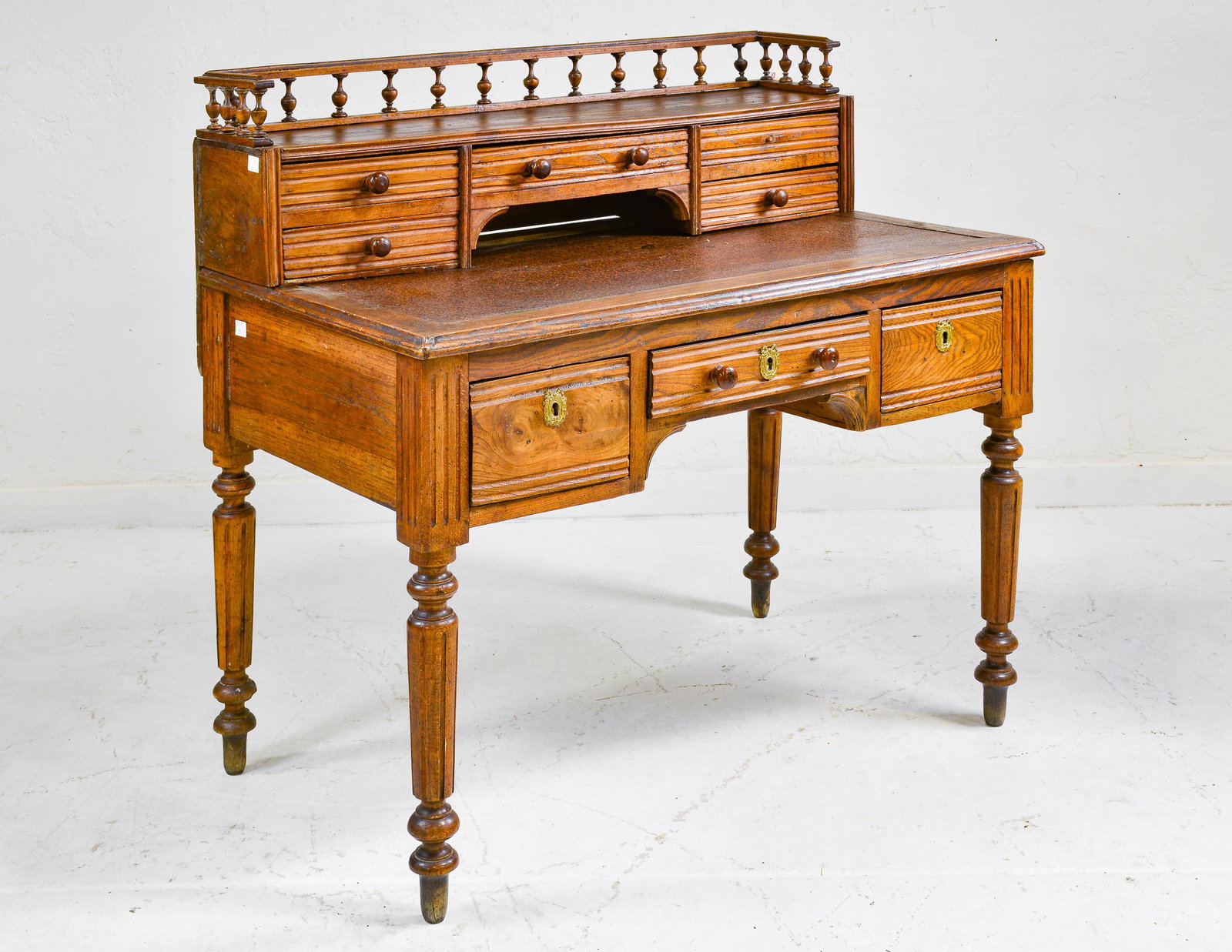 Henri II Style Oak Desk (1 of 5)