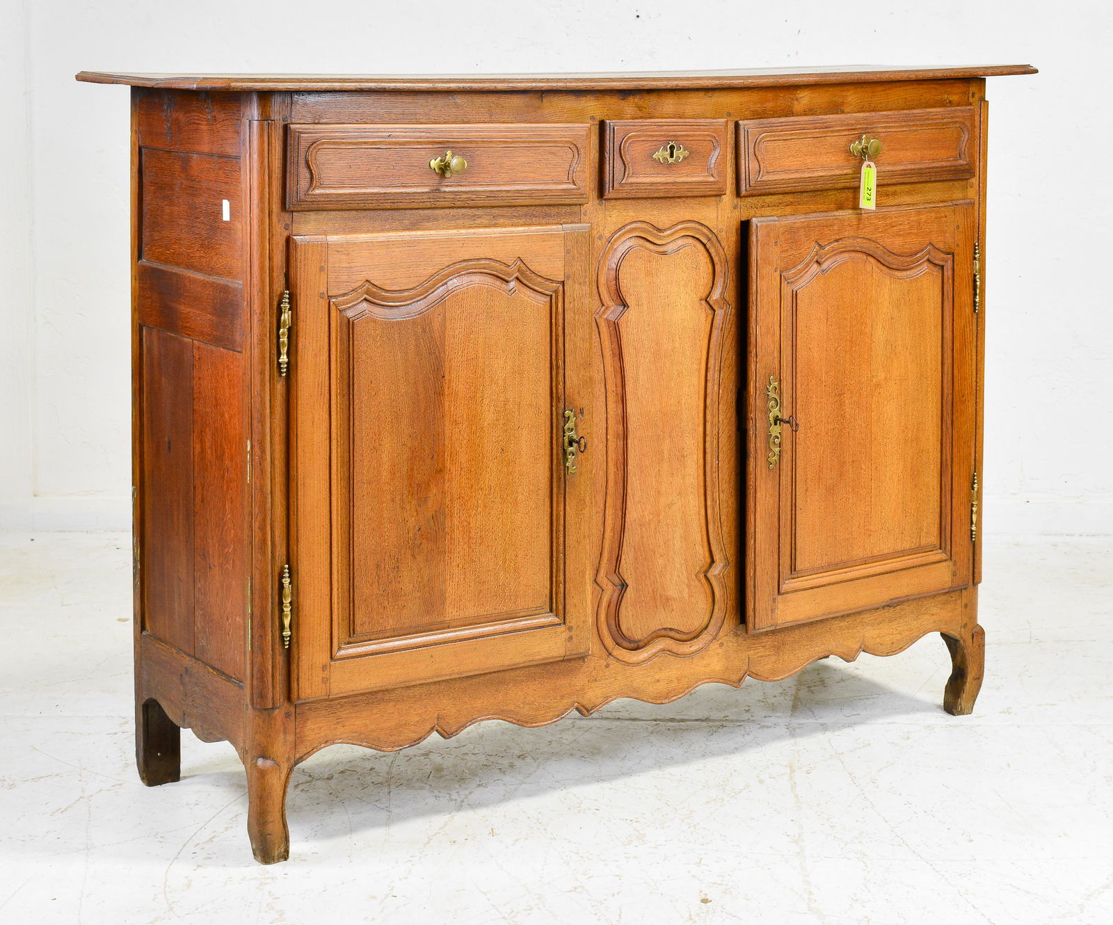 AS IS - Louis XV Style Oak Buffet (1 of 6)