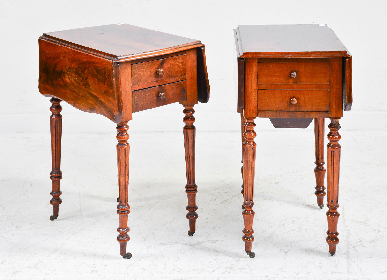 2 Louis XVI Style Mahogany Drop Side Tables (1 of 3)
