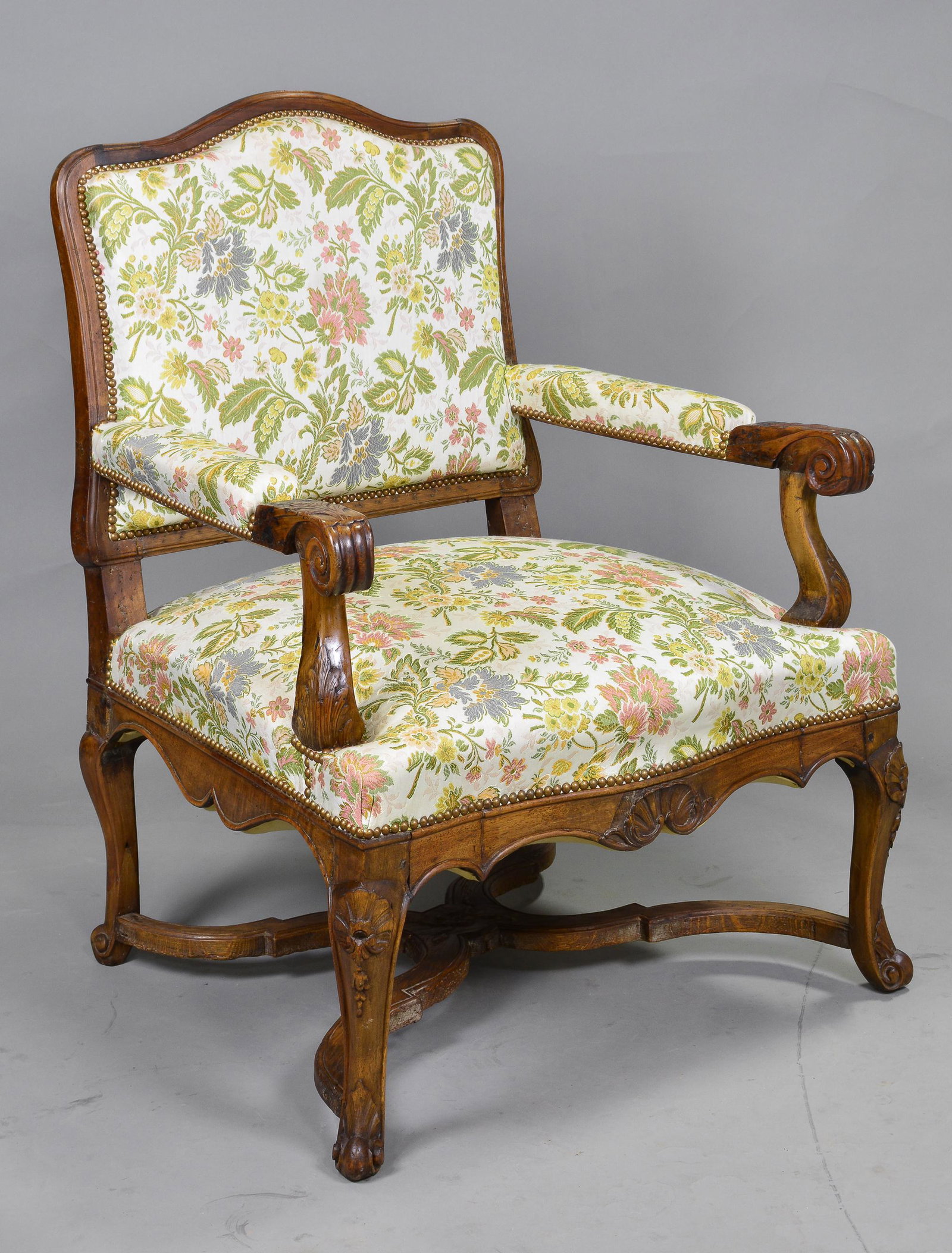 French Over Size Upholstered Arm Chair: French Over Size Upholstered Arm Chair - 40 in tall x 30 x 36