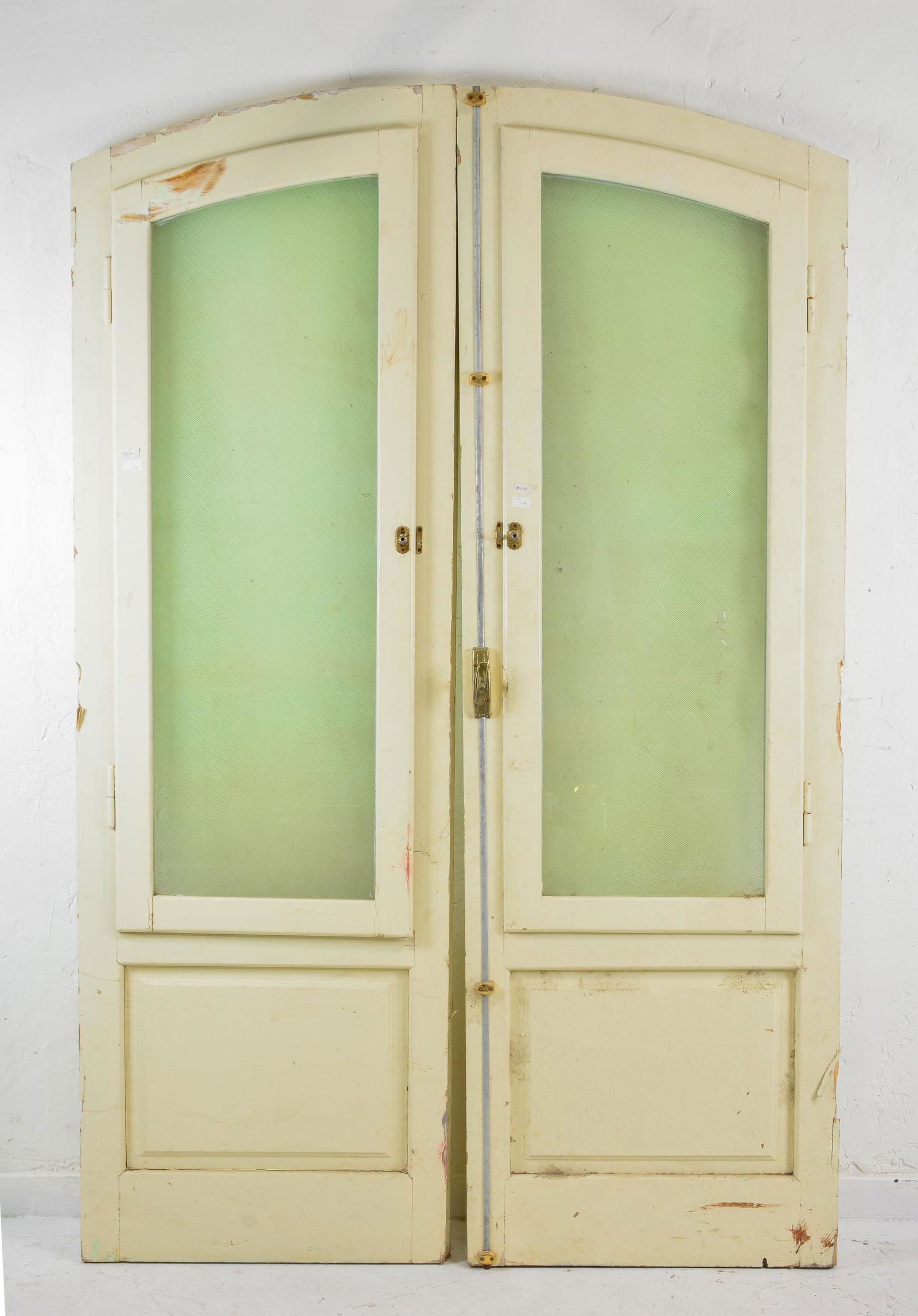 Painted Arch Top Double Door with Glass (1 of 6)