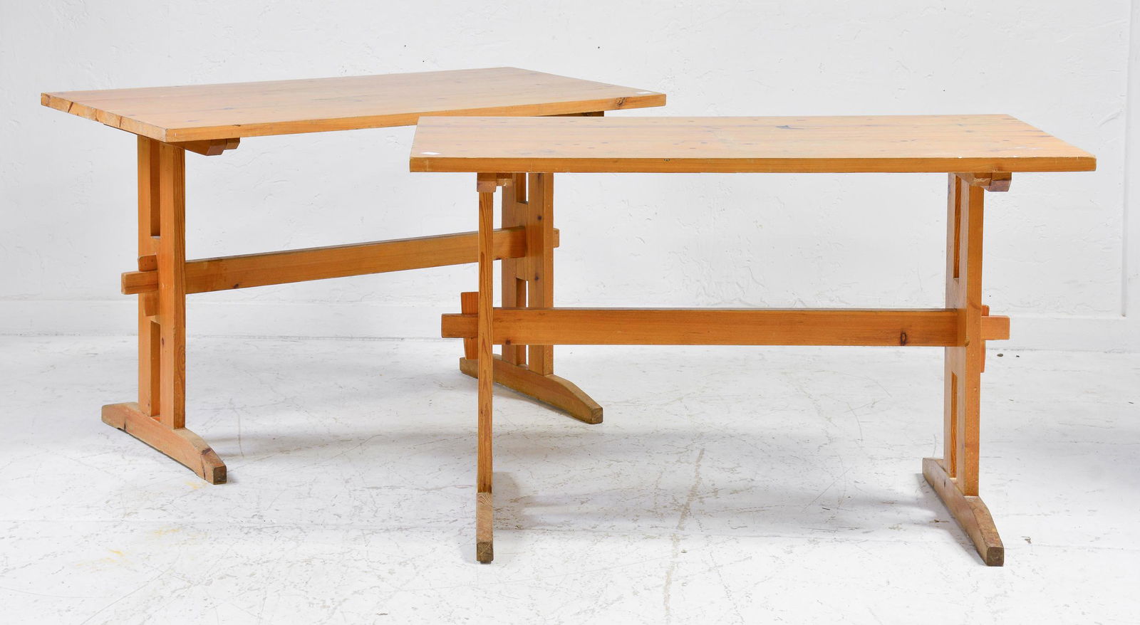 2 Pine Trestle Base Tables (1 of 4)