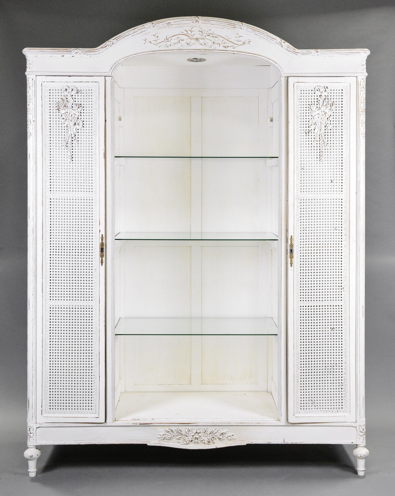 Painted French Large Display Cabinet / Cupboard (1 of 6)