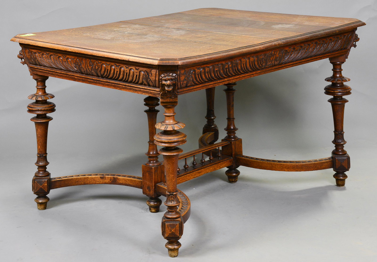 Henri II Style Carved Oak Table (1 of 5)