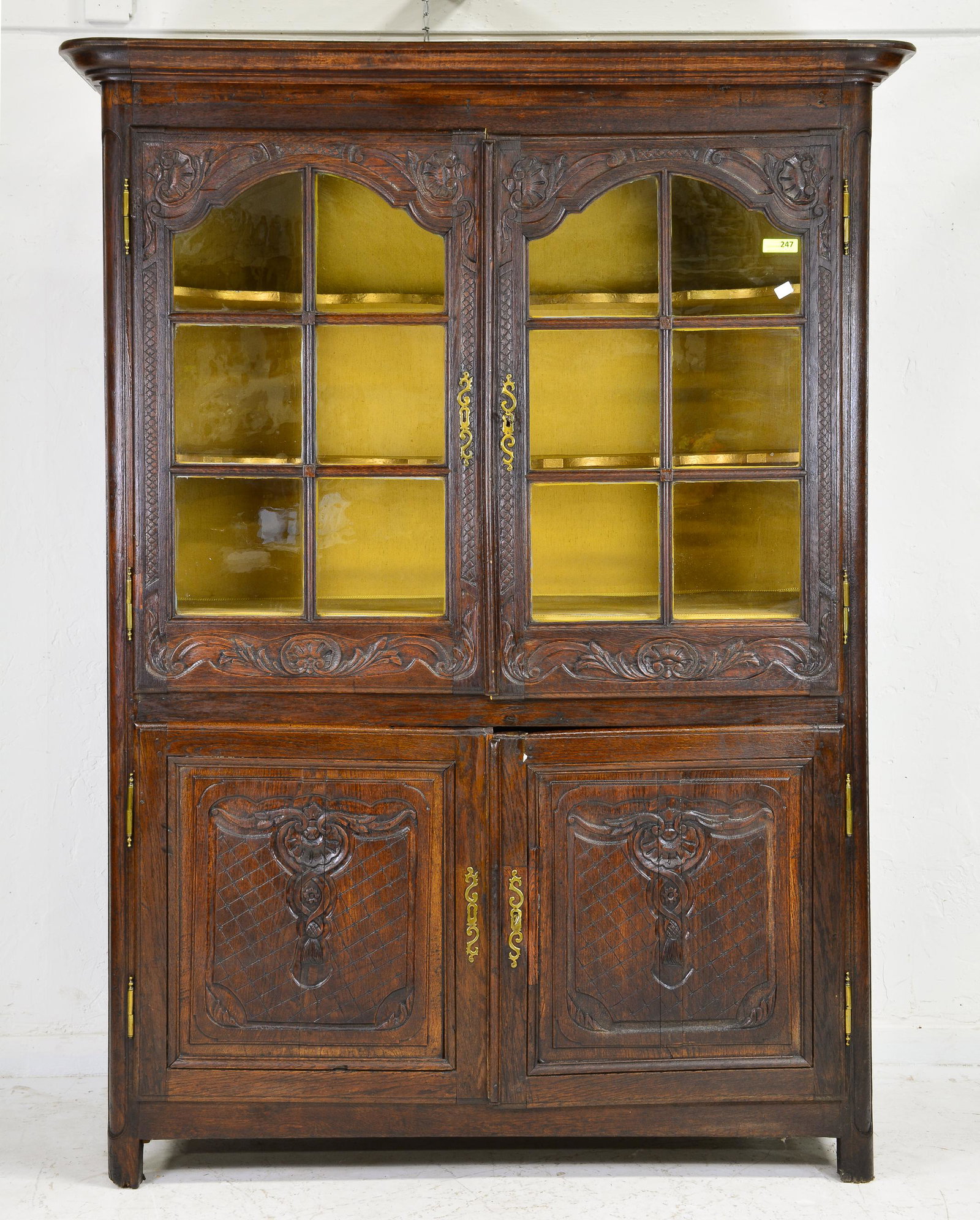 Large Carved Oak 4 Door Cupboard (1 of 6)