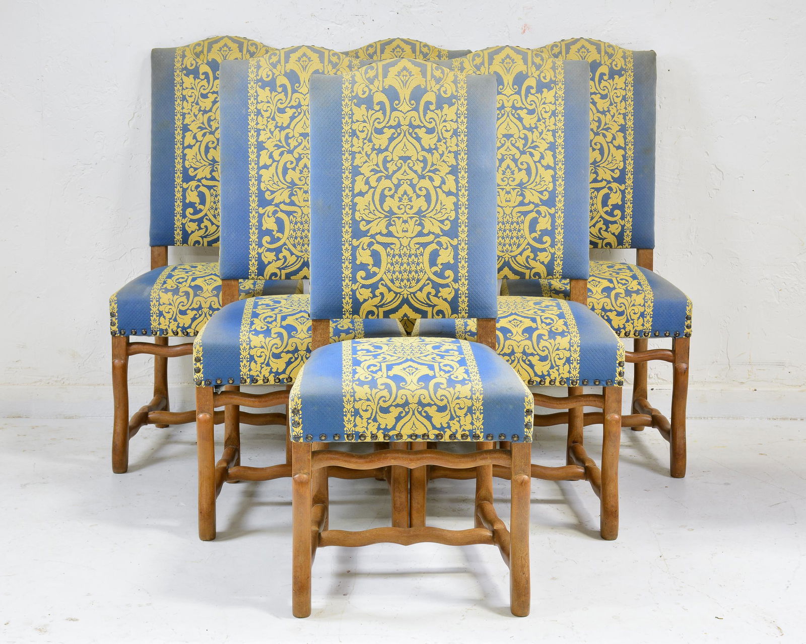 Set of 8 French Mouton Upholstered Chairs (1 of 3)