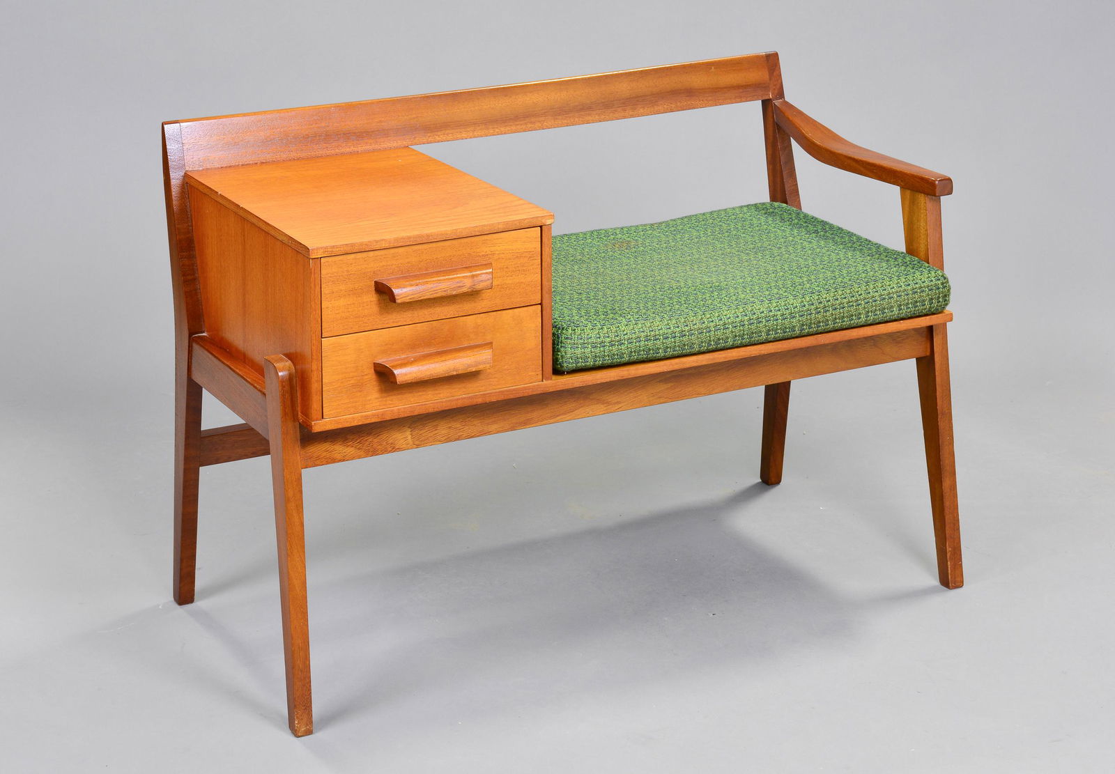 Mid Century Modern Teak Phone Bench (1 of 3)