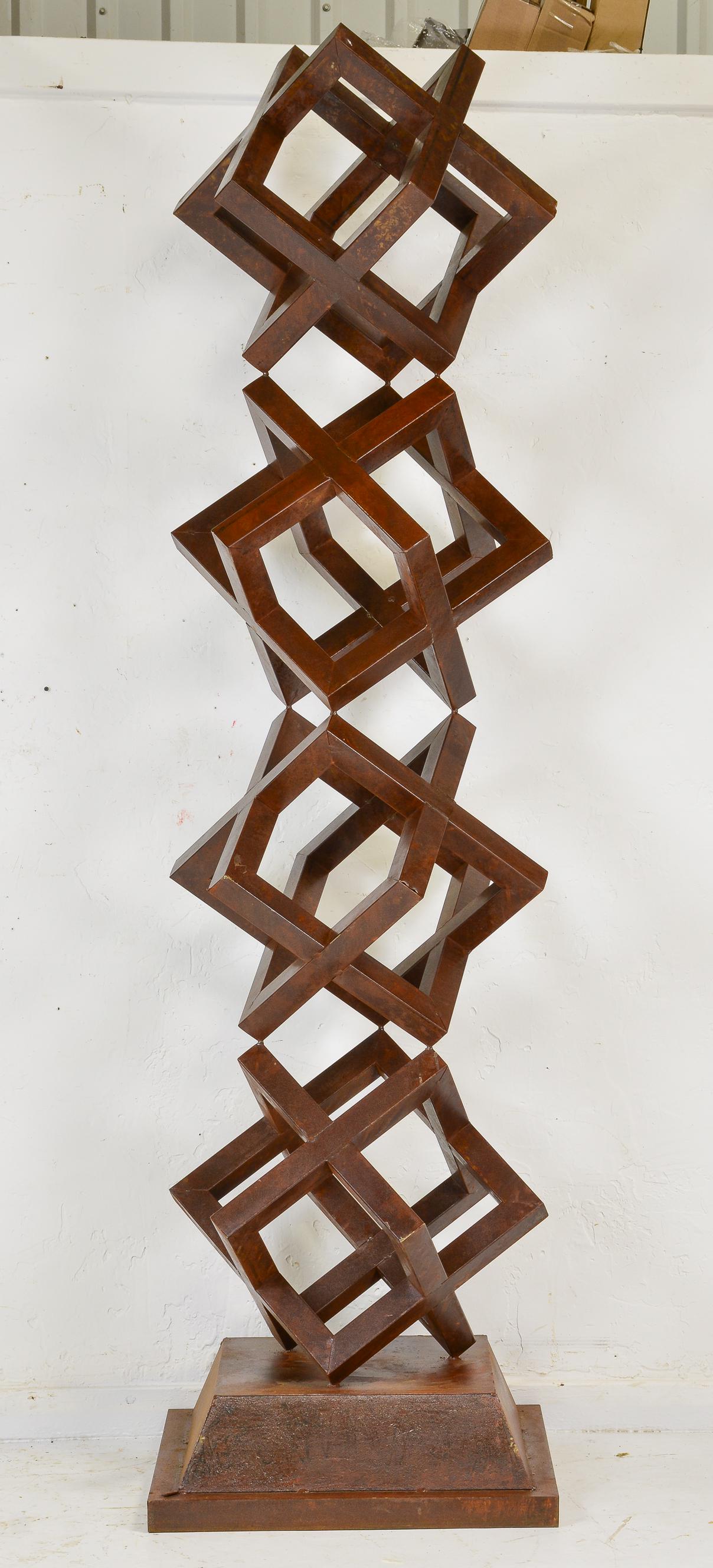 Large Metal Geometric Outdoor Art Sculpture (1 of 4)