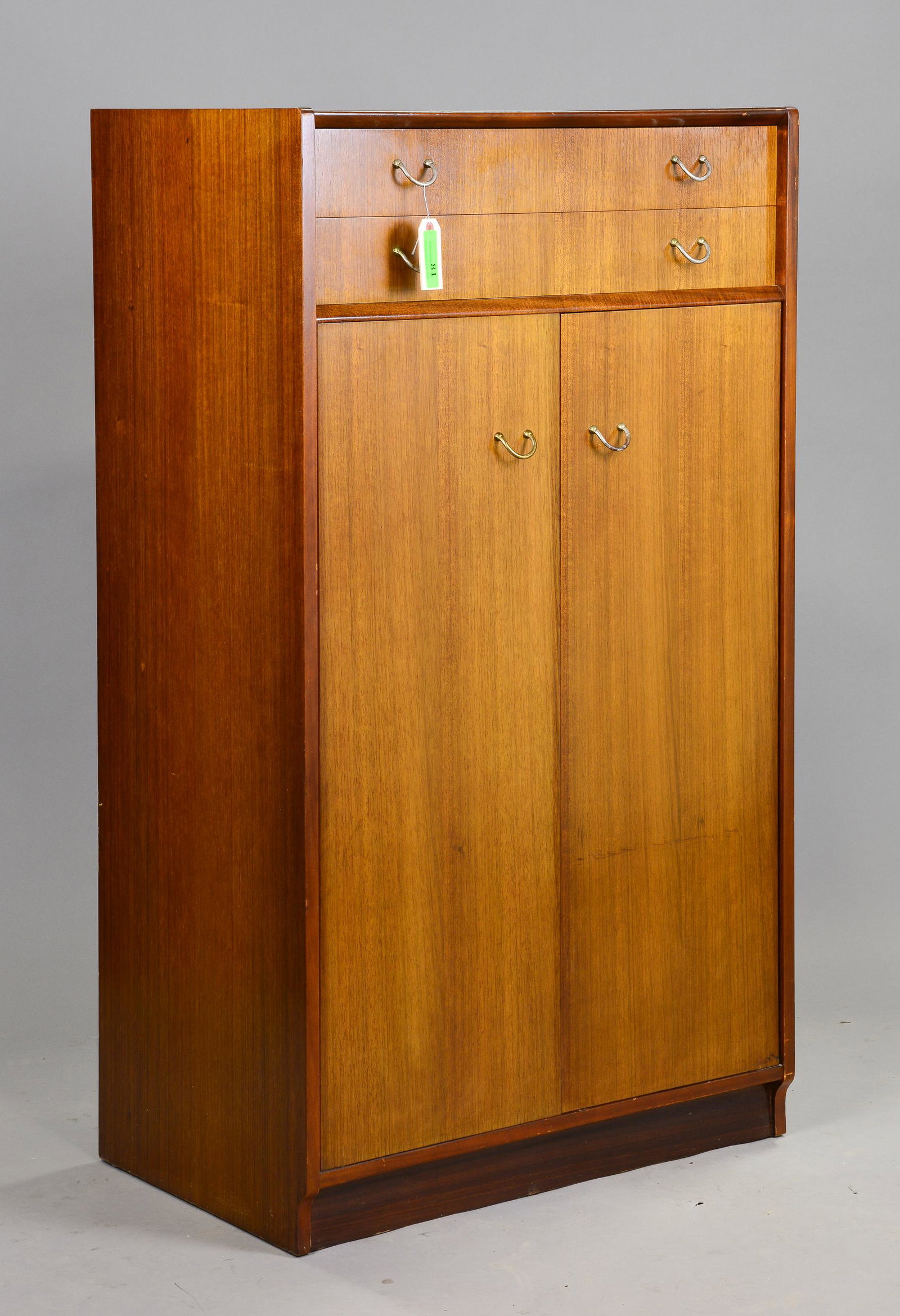 Mid Century Modern Gents Robe - Gplan: Danish Modern Style Teak Gents Robe in Tola, G-Plan - 53 in tall x 30 x 20