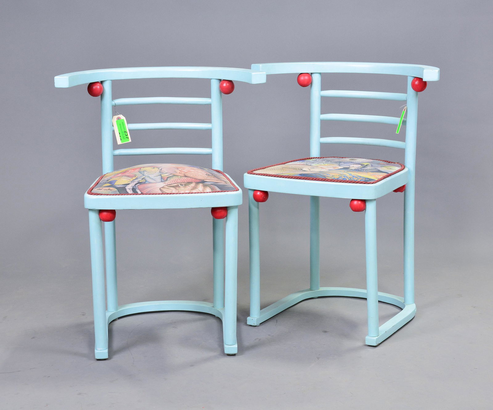 Pair of Josef Hoffmann / Thonet Chairs - Fish Motif (1 of 3)