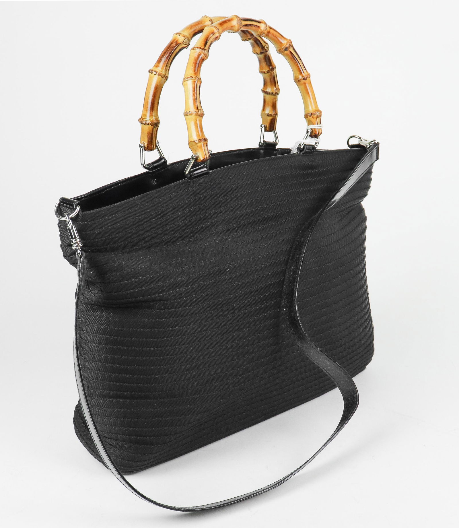 Gucci Bamboo Tote in Bamboo Woven Canvas (1 of 3)