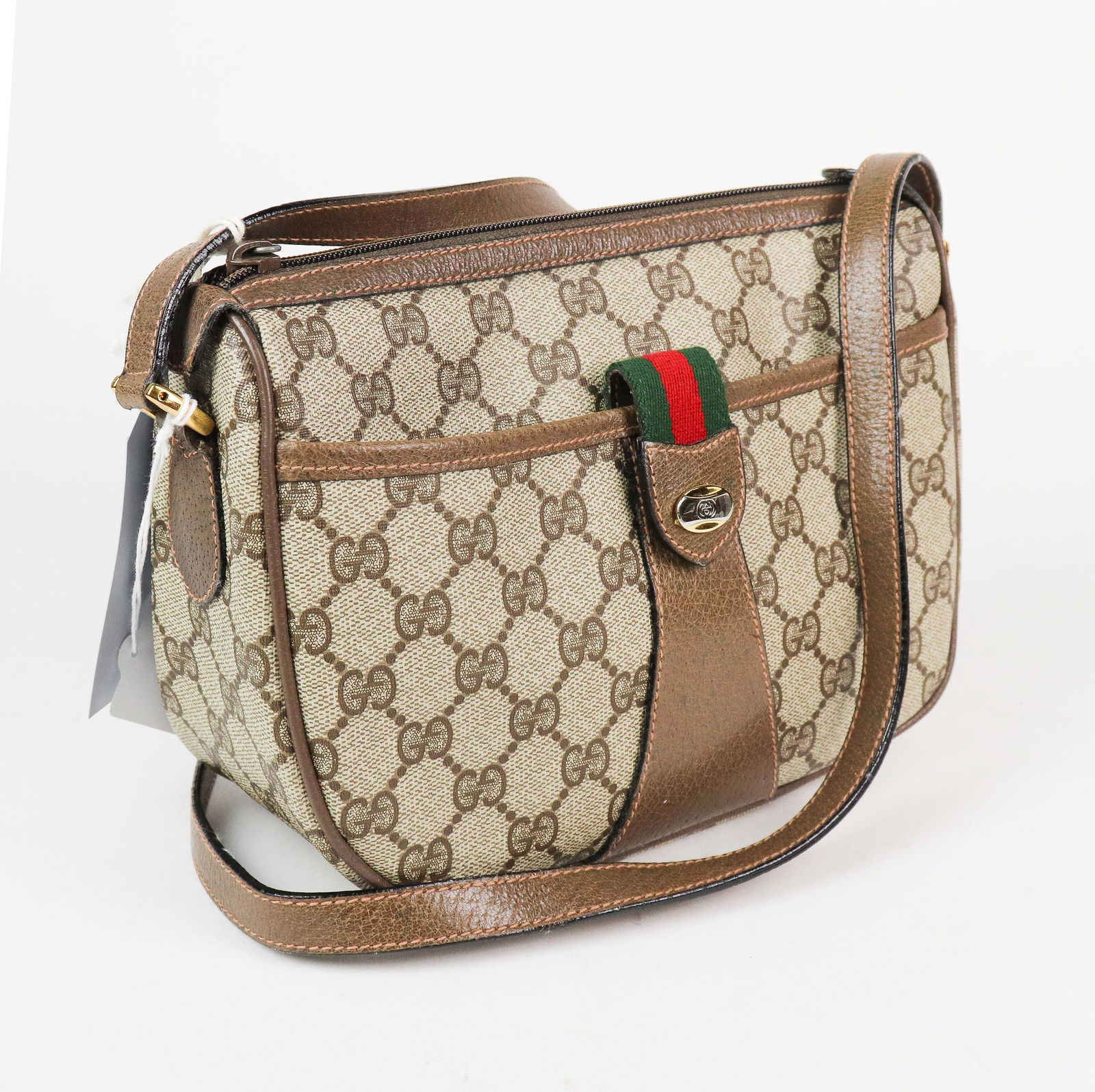 Gucci Web Accessory Collection Crossbody in Brown (1 of 4)
