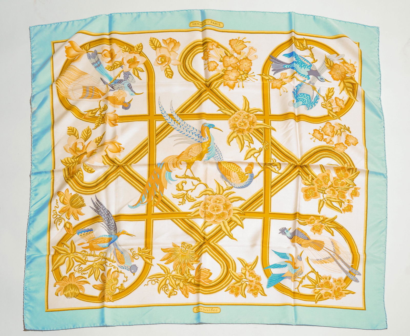 Hermes Scarf in  100% Twill Silk (1 of 3)