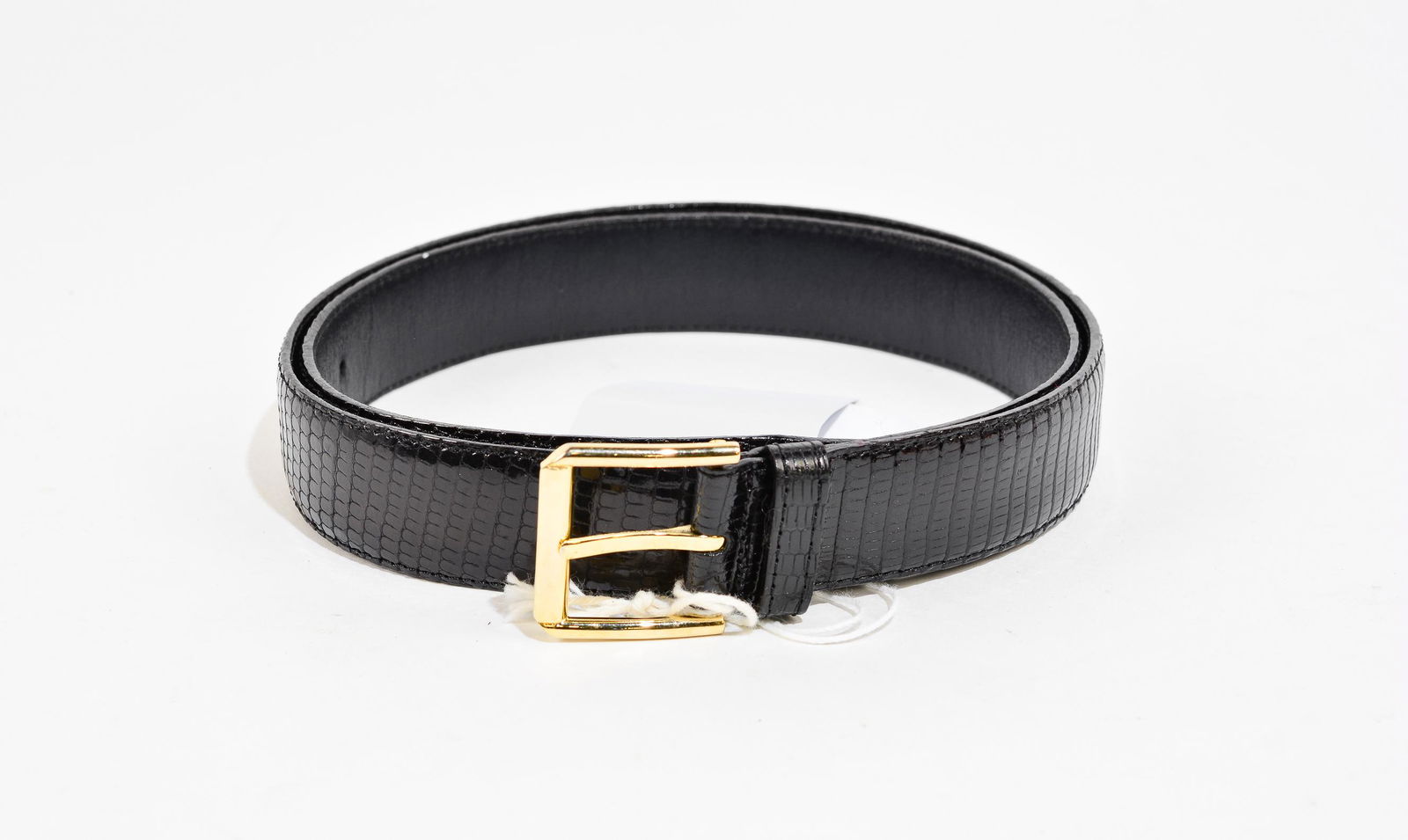 Bottega Veneta Lizard Embossed Leather Belt (1 of 3)