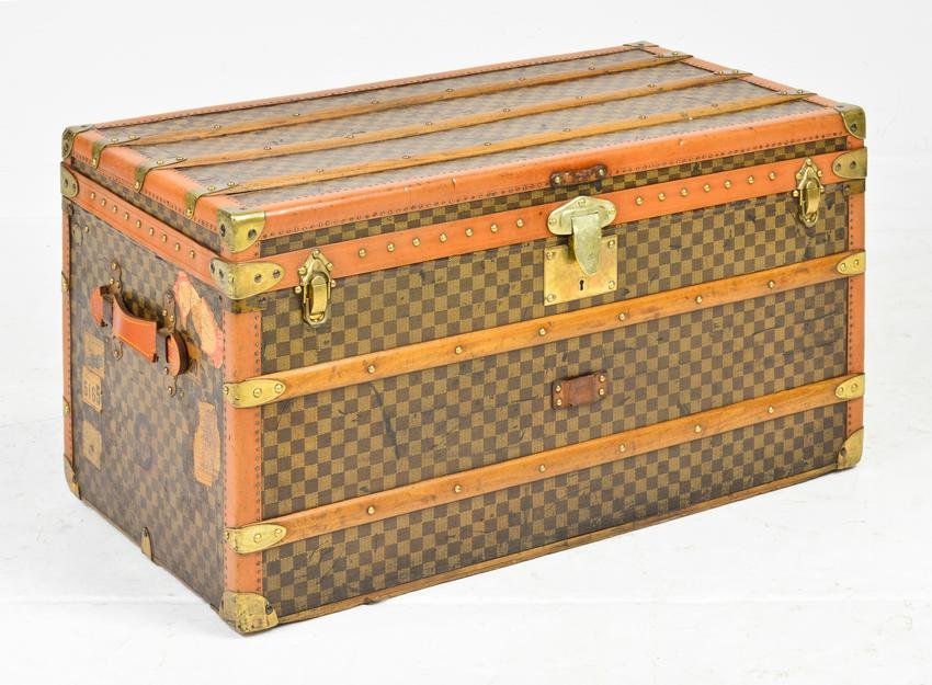 Moynat Damier Travel Trunk - 1923 (1 of 5)