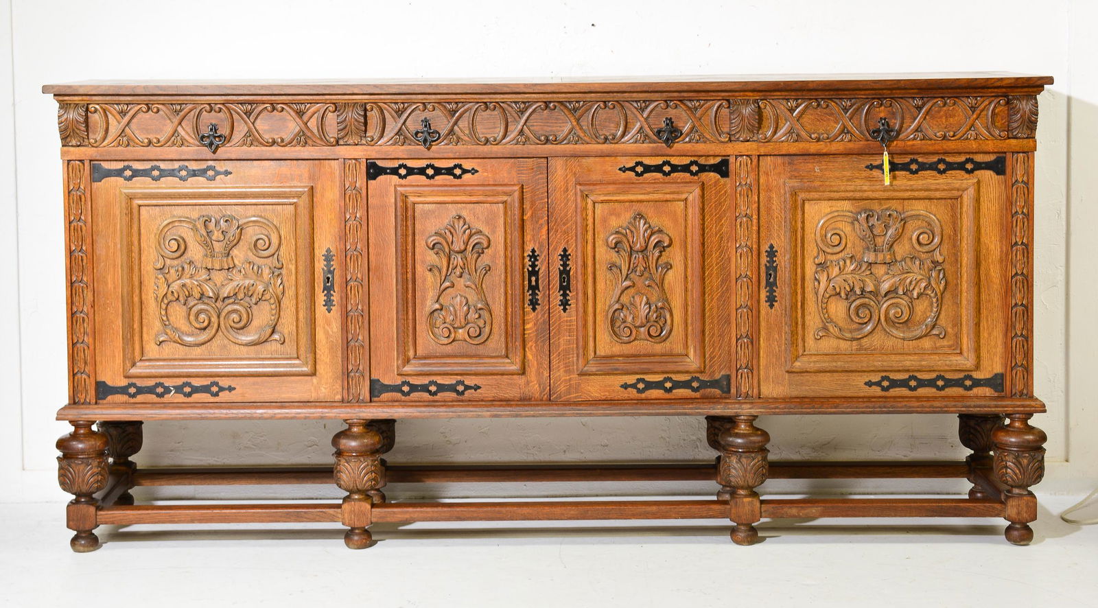 Renaissance Style Carved Oak Sideboard (1 of 7)
