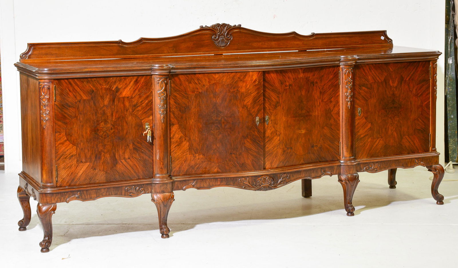 Italian Chippendale Style Walnut Sideboard (1 of 6)