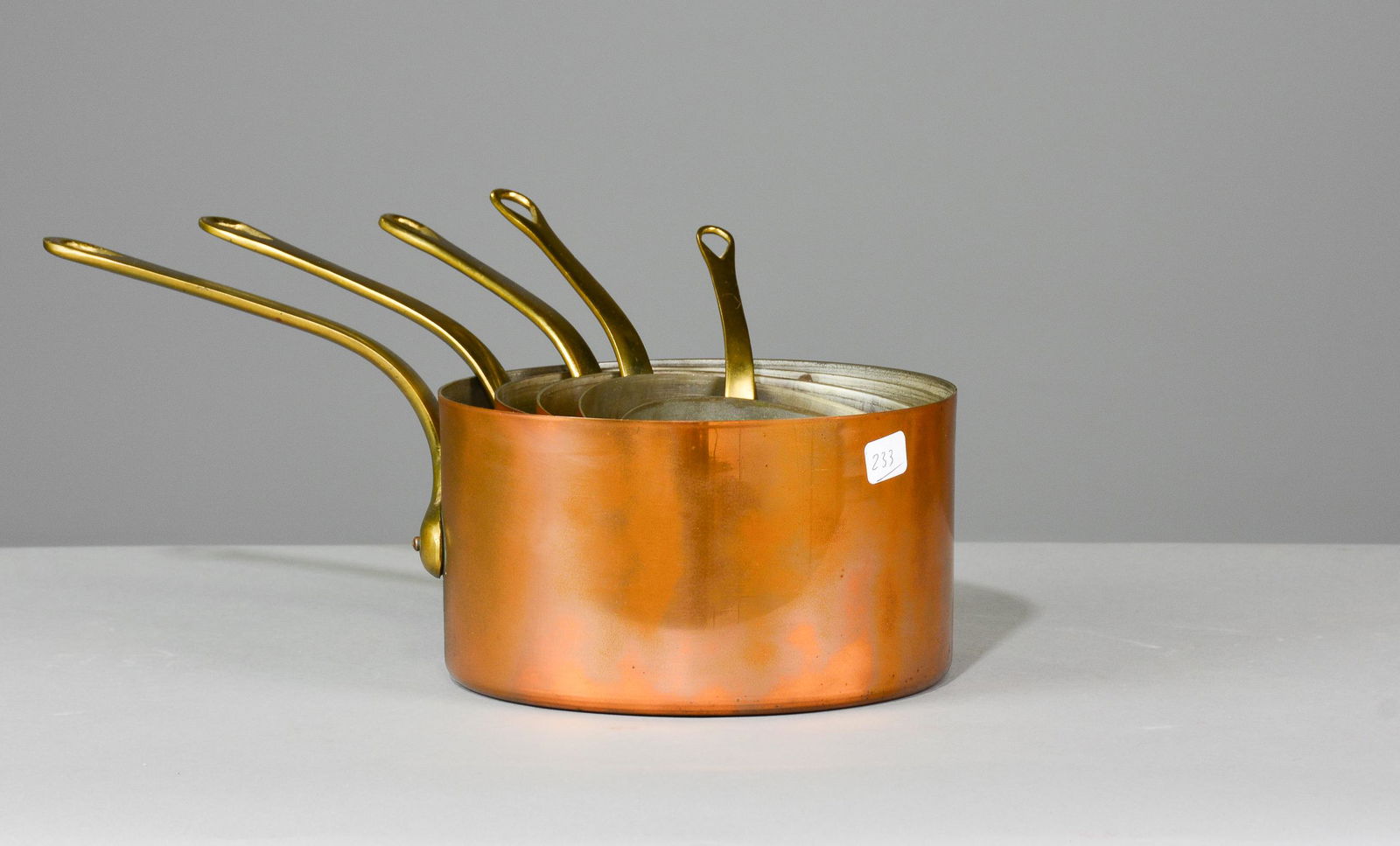 Set of 5 French Copper Sauce Pans (1 of 4)