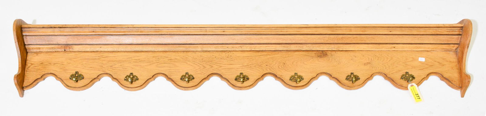 French Long Wall Rack with Hooks (1 of 3)