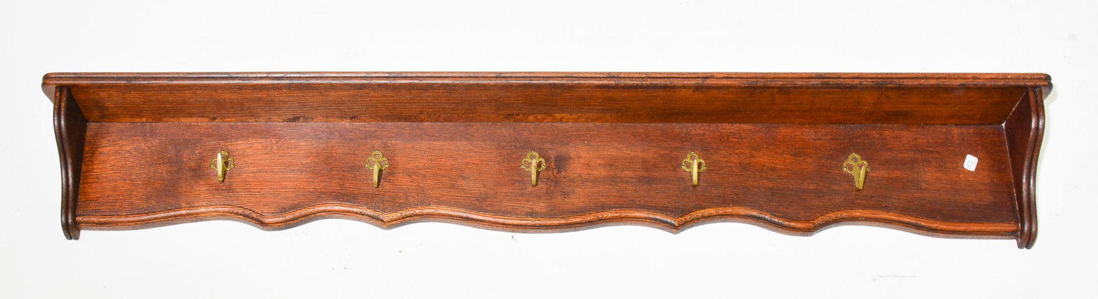 French Oak Wall Rack with Hooks (1 of 2)