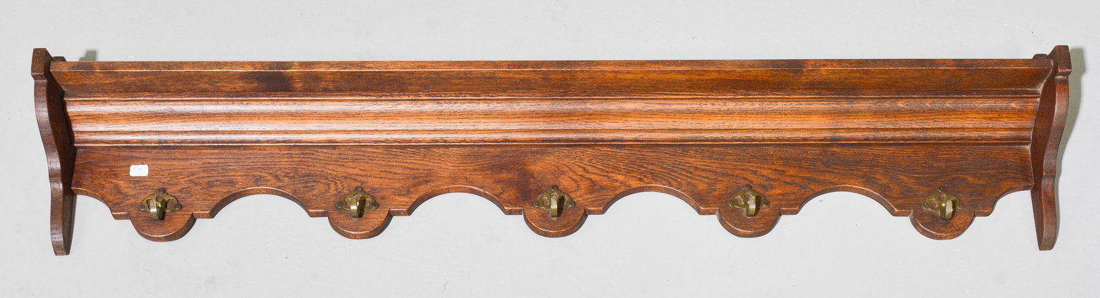 French Oak Wall Rack with Hooks (1 of 2)